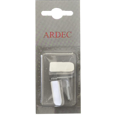 ARDEC - Supports Adhésifs Plastique Transparent Blister de 2