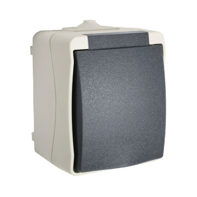 PROFILE - Prise Avec Terre Semi-étanche Gris