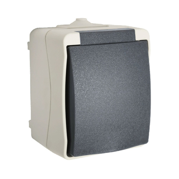 PROFILE - Prise Avec Terre Semi-étanche Gris