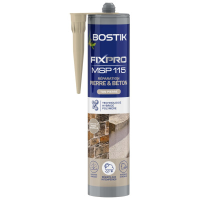 BOSTIK - Colle de Réparation MSP 115 pour Pierre et Béton 290 ml