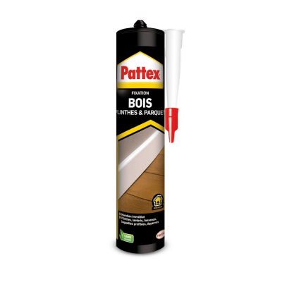 PATTEX - Colle Fixation Bois Plinthe et Parquet 380g