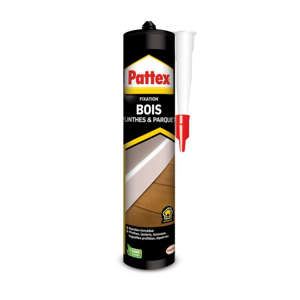 PATTEX - Colle Fixation Bois Plinthe et Parquet 380g