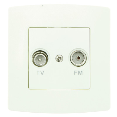 PROFILE - Prise Antenne TV/FM Blanche
