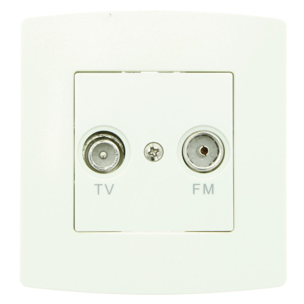 PROFILE - Prise Antenne TV/FM Blanche