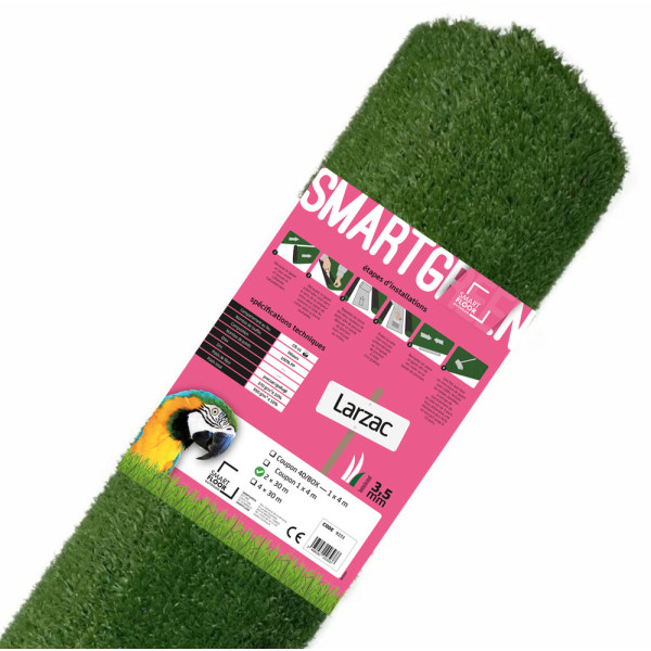 SMARTGREEN - Gazon Synthétique 3.5mm Larzac Rouleau de 30ML