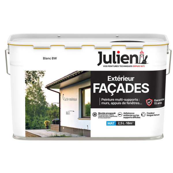 JULIEN - Peinture Multi-Supports Extérieur Façades 2.5L