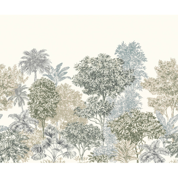 KOMAR - Papier peint Panoramique Painted Palms 300 x 250cm