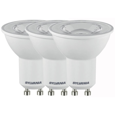 SYLVANIA - Spots LED Blancs GU10 4.2W Blanc Chaud Lot de 3