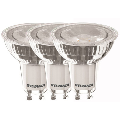 SYLVANIA - Spots LED Verre GU10 4.5W Blanc Neutre Dimmable Lot de 3