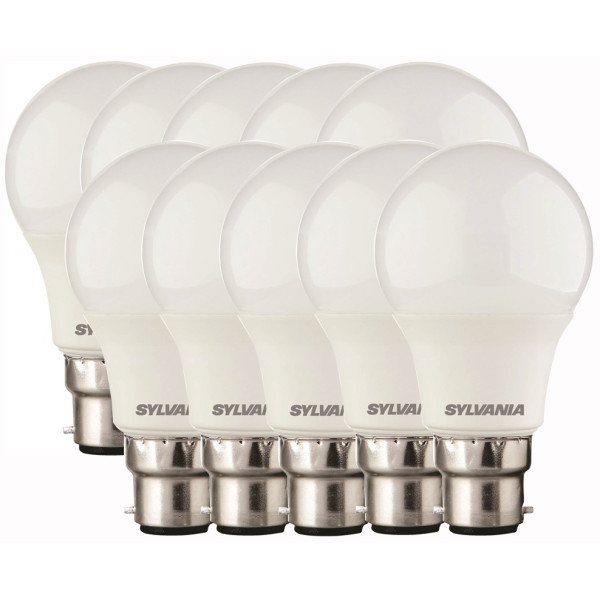 SYLVANIA - Ampoules LED STD Multi-Directionnelles 8W Blanc Neutre B22 Lot de 10
