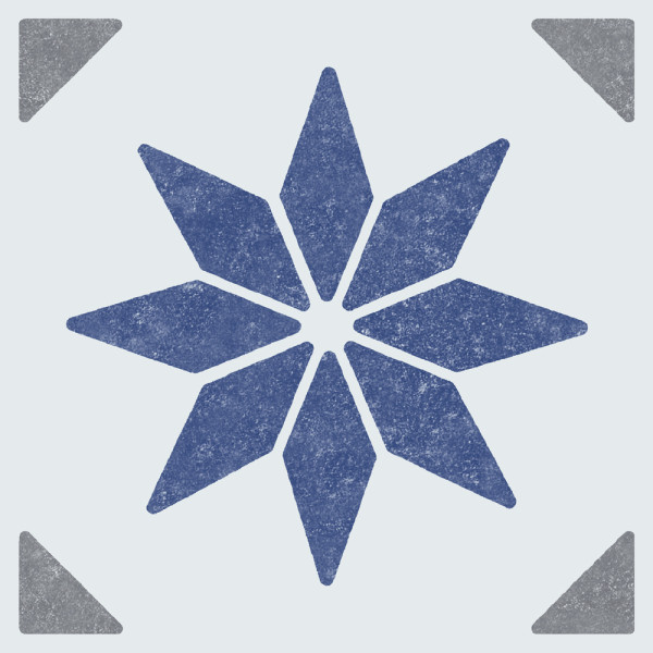 DC-FIX - Dalles Murales Adhésives Wall Tiles Alia Bleu 15.25x15.25cm Boite de 6