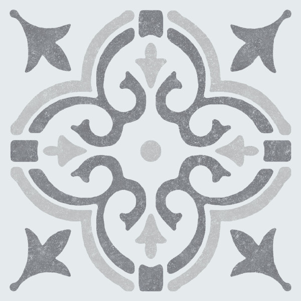 DC-FIX - Dalles Murales Adhésives Wall Tiles Jamila Gris 15.25x15.25cm Boite de 6