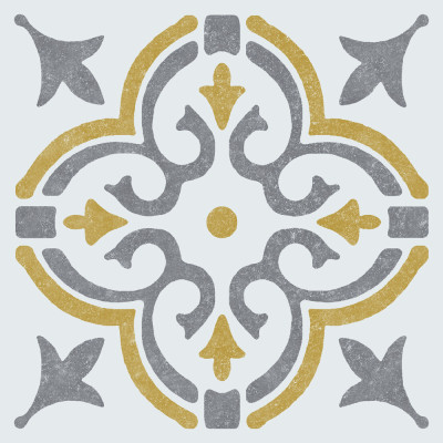 DC-FIX - Dalles Murales Adhésives Wall Tiles Jamila Jaune 15.25x15.25cm Boite de 6