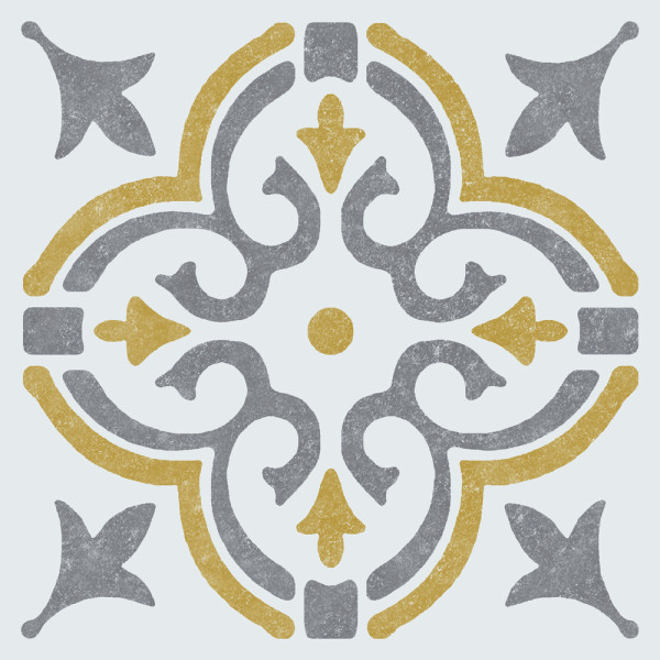 DC-FIX - Dalles Murales Adhésives Wall Tiles Jamila Jaune 15.25x15.25cm Boite de 6