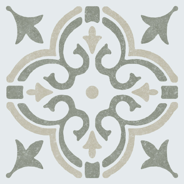 DC-FIX - Dalles Murales Adhésives Wall Tiles Jamila Olive 15.25x15.25cm Boite de 6