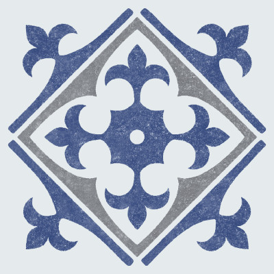 DC-FIX - Dalles Murales Adhésives Wall Tiles Nadia Bleu 15.25x15.25cm Boite de 6