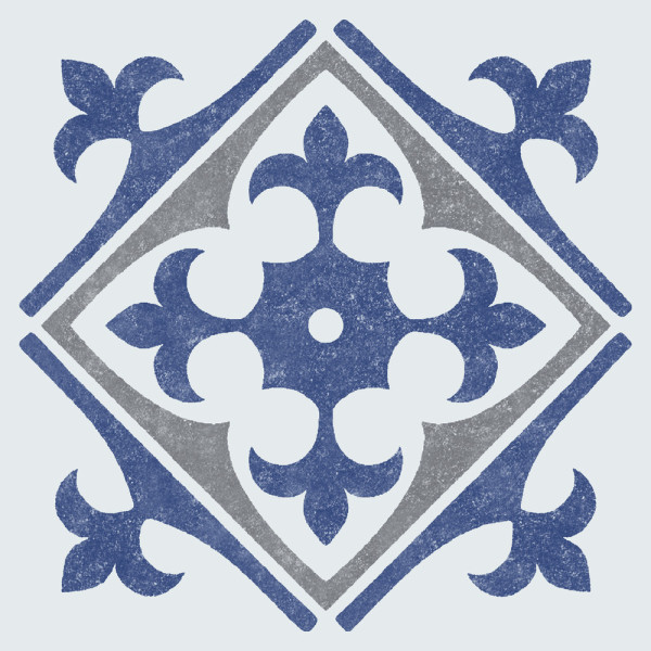 DC-FIX - Dalles Murales Adhésives Wall Tiles Nadia Bleu 15.25x15.25cm Boite de 6