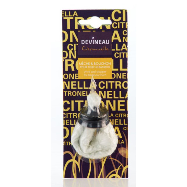 DEVINEAU - Mèche et Bouchon Pour Torche Bambou