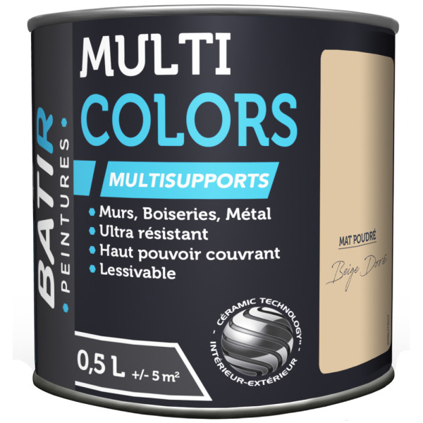 BATIR - BATIR Multicolors Peinture Multisupports Mat Poudré 0.5L