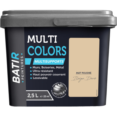BATIR - BATIR Multicolors Peinture Multisupports Mat Poudré 2.5L