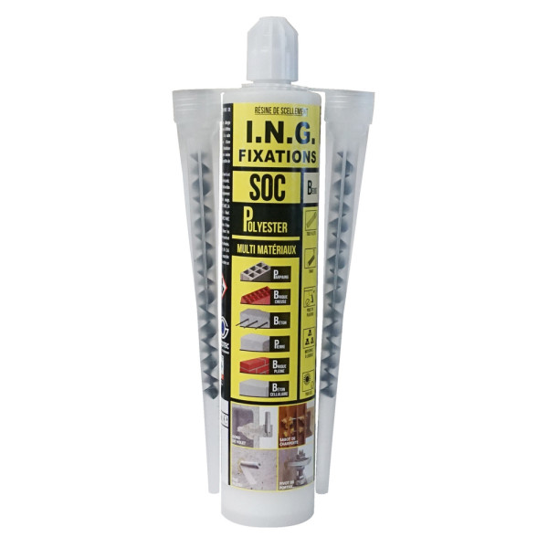 ING FIXATIONS - Résine de Scellement SOC Cartouche 300ml