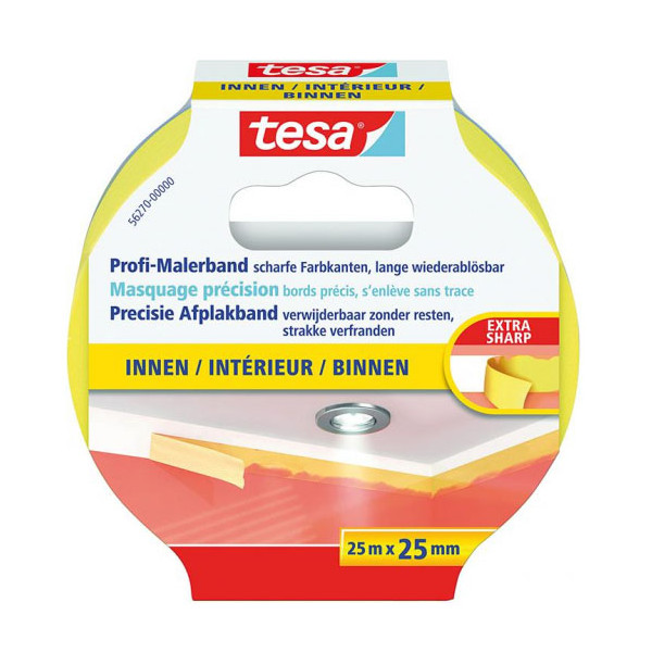 TESA - Ruban de Masquage Jaune 25mm x 25m