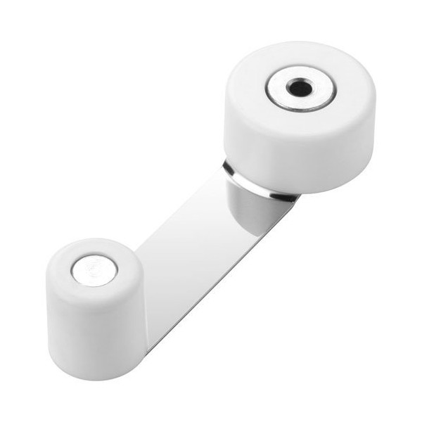 INOFIX - Butée de porte / arrêt tournant métallique blanc en blister