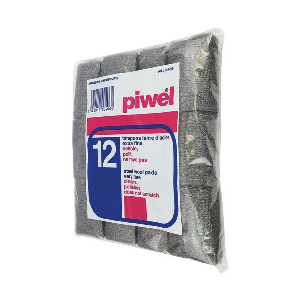 TAMPEL - Tampon laine d'acier extrafine grade 00 x12