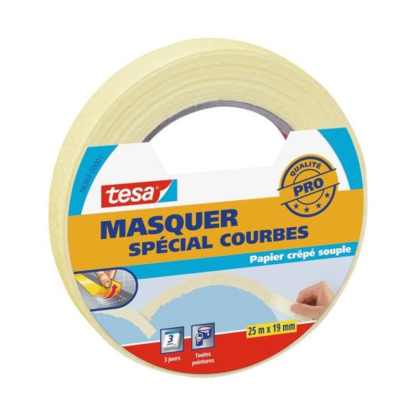 TESA - Classic masquage lignes courbes 25mx19mm