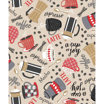 ACCESS DECO - Toile Cirée Déco Moka 140cm x 20m