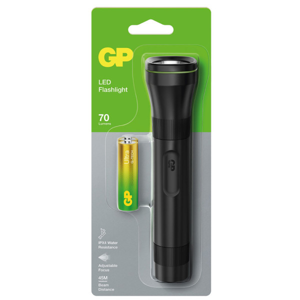 GP - Lampe de Poche LED GP Everyday C107 70 Lumens + 2 Piles AA