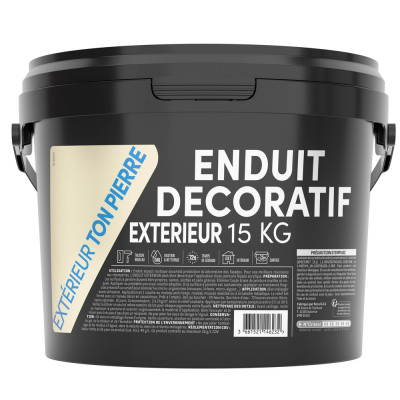 TOUT DANS LE PRIX - Enduit Décoratif Aspect Crépi Extérieur 15 kg