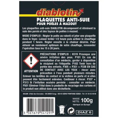 DIABLOTIN PLAQUETTE BTE DE 6   DIAZ6 (Vendu par 1)