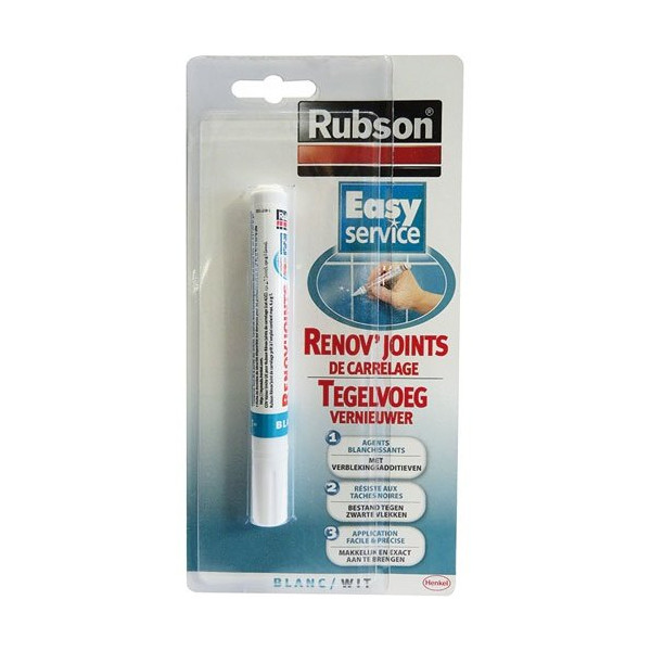 RUBSON - Rénov joint carrelage Easy service stylo 7ml blanc