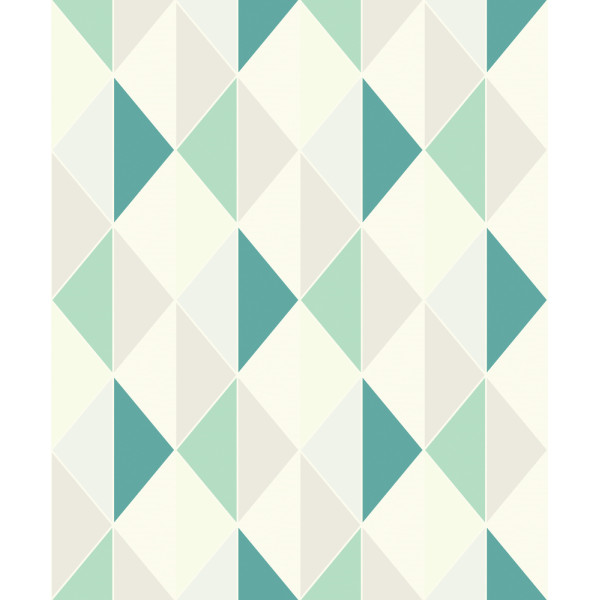 DECOR DESIGN - ON3102 Vinyle Expansé sur Intissé Triangle Bleu