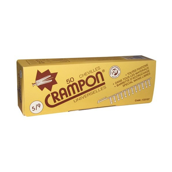 CRAMPON - Cheville crampon 5/9 boîte de 50