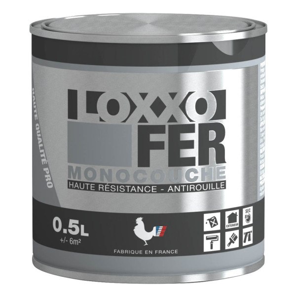 LOXXO - Laque Fer Antirouille Monocouche Haute Résistance 0.5L