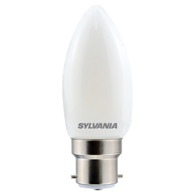 SYLVANIA - Ampoule Opaque Flamme LED B22 4.5W 470 lm Blanc Chaud