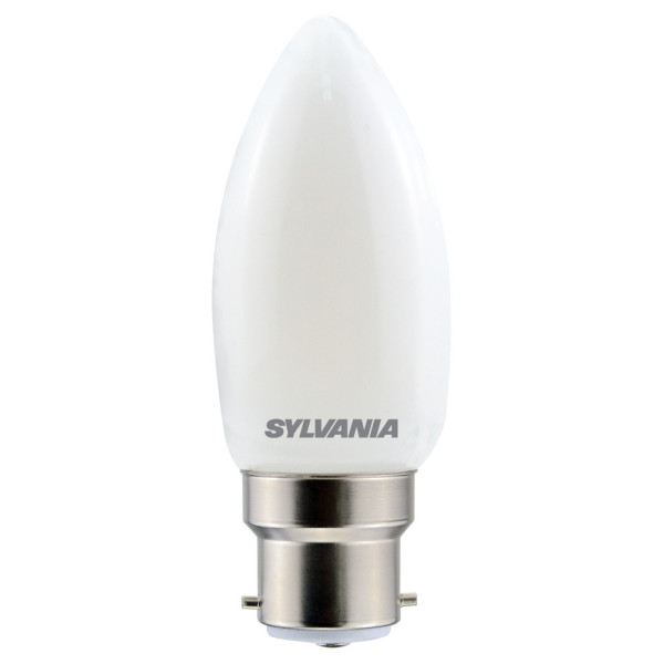 SYLVANIA - Ampoule Opaque Flamme LED B22 4.5W 470 lm Blanc Chaud