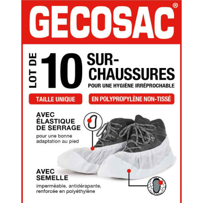 GECOSAC - Sur-Chaussures Lot de 10