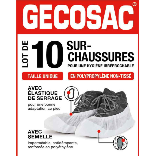 GECOSAC - Sur-Chaussures Lot de 10