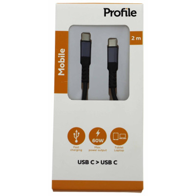 PROFILE - Câble USB-C Vers USB-C 60W 2 m