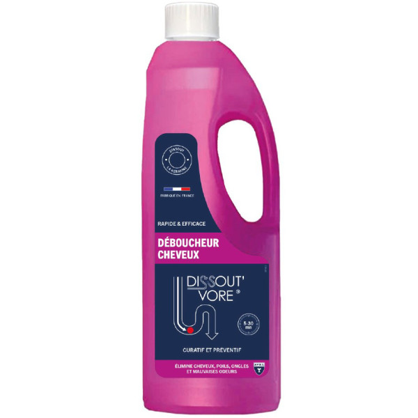 DISSOUT'VORE - Déboucheur Cheveux 900 ml