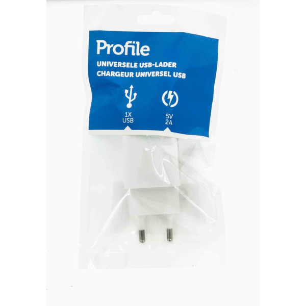 PROFILE - Chargeur USB-A 5V 2A Blanc