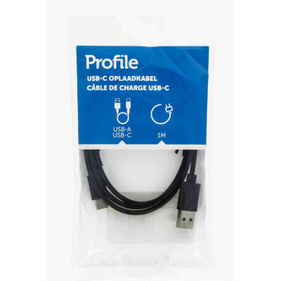 PROFILE - Câble USB-A Vers USB-C 1 m Noir