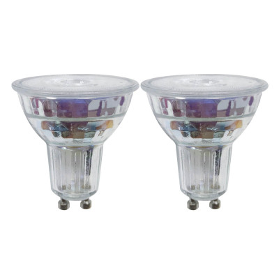 PROLIGHT - Ampoule Transparente Spot Réflecteur LED GU10 3.6W 345 lm Blanc Chaud Lot de 2