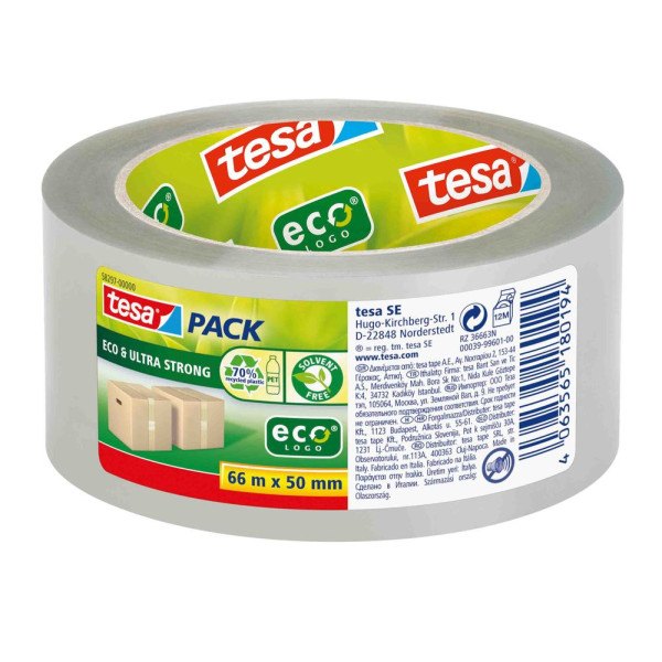 TESA - Adhésif d'Emballage Eco & Ultra Strong 66 m x 50 mm