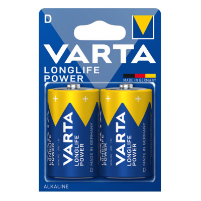 VARTA - Piles Alcalines Longlife Power LR20/D 1.5V Lot de 2