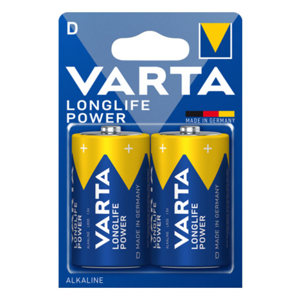 VARTA - Piles Alcalines Longlife Power LR20/D 1.5V Lot de 2