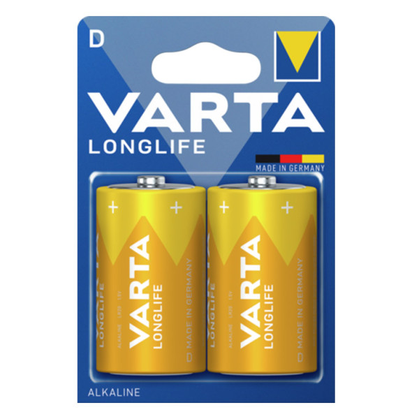 VARTA - Piles Alcalines Longlife LR20/D 1.5V Lot de 2